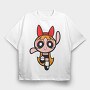 Cartoon Retro the Powerpuff Girls 5, Tricou Oversize Barbati (Unisex)
