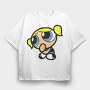 Cartoon Retro the Powerpuff Girls 3, Tricou Oversize Barbati (Unisex)
