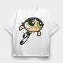 Cartoon Retro the Powerpuff Girls 2, Tricou Oversize Barbati (Unisex)