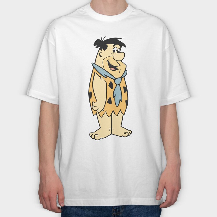 Cartoon Retro the Flintstones 1, Tricou Oversize Barbati (Unisex)