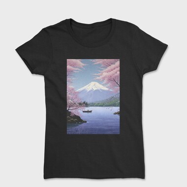 Mount Fuji Japanese Landscape Poster, Tricou Femei