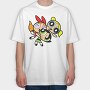 Cartoon Retro the Powerpuff Girls 1, Tricou Oversize Barbati (Unisex)