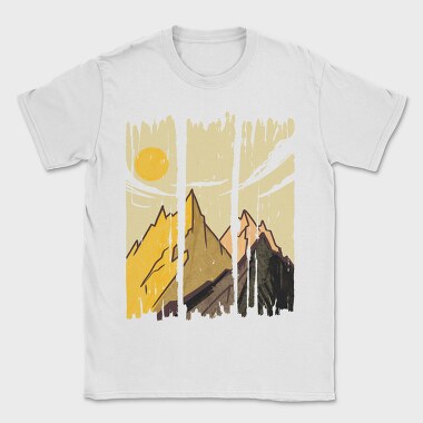 Mountain Landscape Strokes, Tricou Barbati (Unisex)