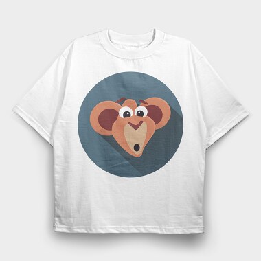 Mousey Smile, Tricou Oversize Barbati (Unisex)
