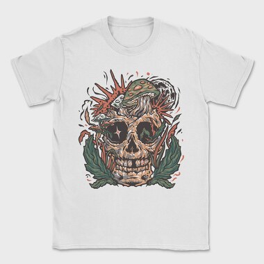 Mushroom Skull Flora, Tricou Barbati (Unisex)