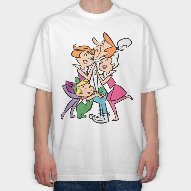 Cartoon Retro the Jetsons 4, Tricou Oversize Barbati (Unisex)