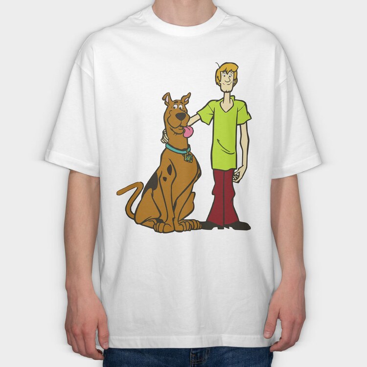 Cartoon Retro Scooby Doo 3, Tricou Oversize Barbati (Unisex)