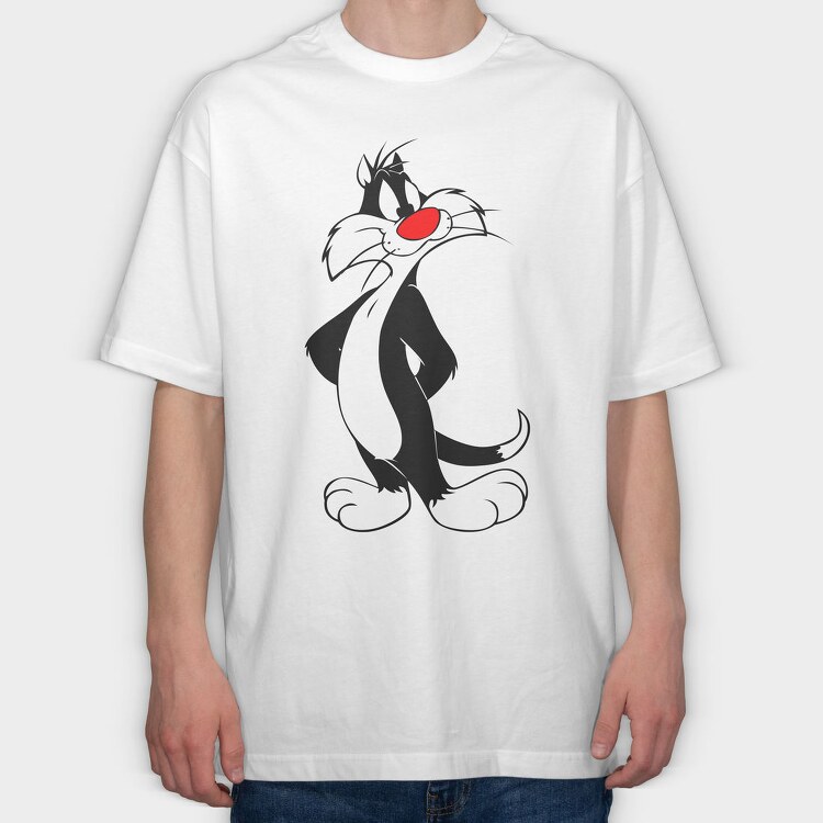 Cartoon Retro Silvestre 3, Tricou Oversize Barbati (Unisex)