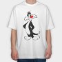 Cartoon Retro Silvestre 3, Tricou Oversize Barbati (Unisex)