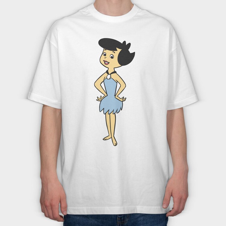 Cartoon Retro the Flintstones 3, Tricou Oversize Barbati (Unisex)