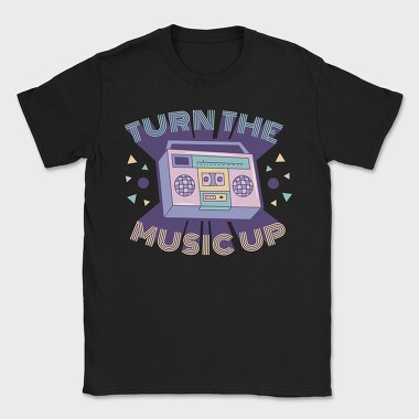 Turn The Music Up Vaporwave Radio, Tricou Barbati (Unisex)