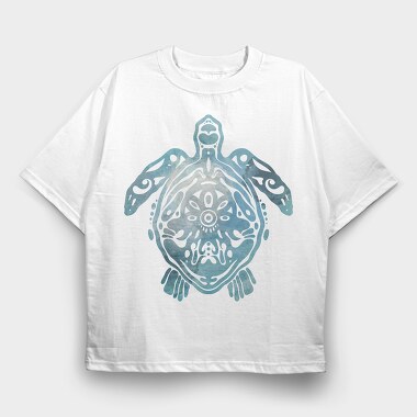 Turtle Animal Cut Out, Tricou Oversize Barbati (Unisex)
