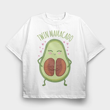 Twin Mamacado, Tricou Oversize Barbati (Unisex)