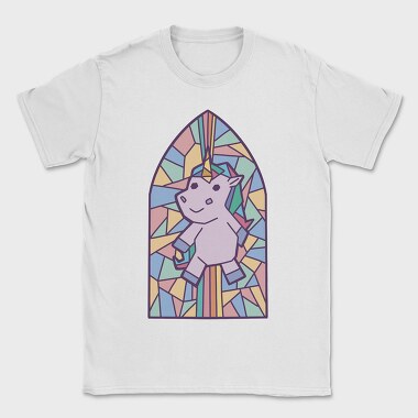 Unicorn Church Window, Tricou Barbati (Unisex)