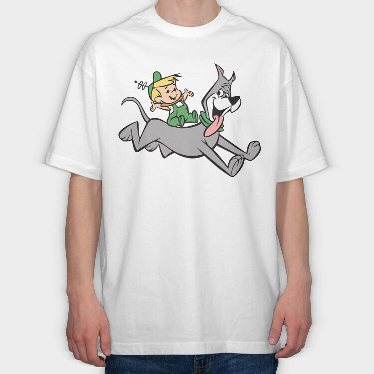 Cartoon Retro the Jetsons 2, Tricou Oversize Barbati (Unisex)
