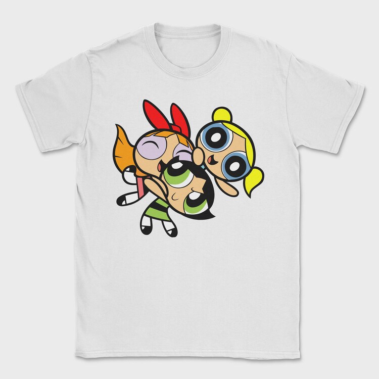 Cartoon Retro the Powerpuff Girls 1, Tricou Barbati (Unisex)