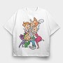 Cartoon Retro the Jetsons 4, Tricou Oversize Barbati (Unisex)