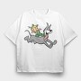 Cartoon Retro the Jetsons 2, Tricou Oversize Barbati (Unisex)