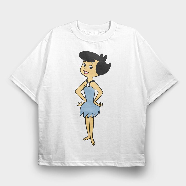 Cartoon Retro the Flintstones 3, Tricou Oversize Barbati (Unisex)