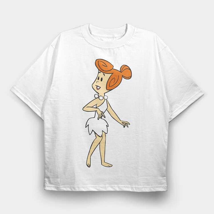 Cartoon Retro the Flintstones 2, Tricou Oversize Barbati (Unisex)