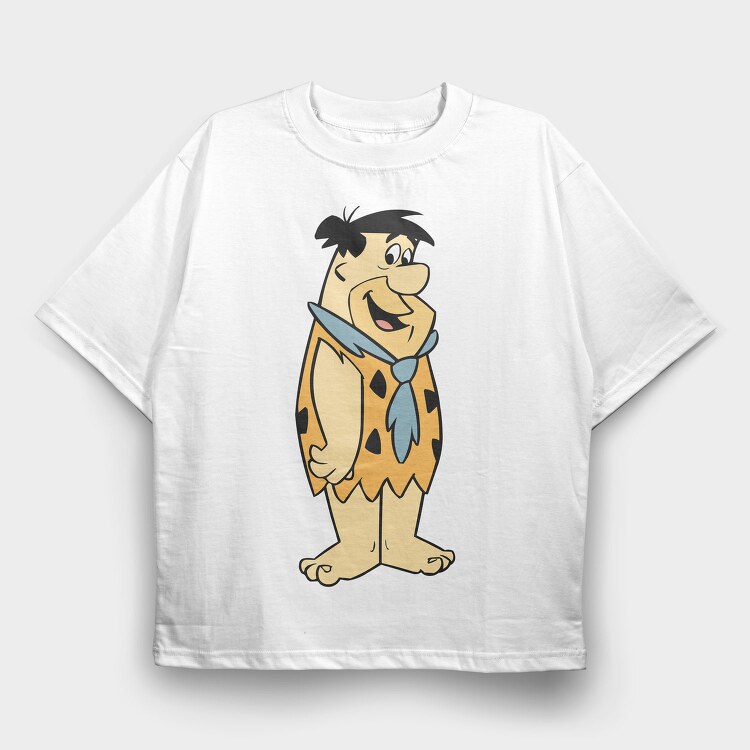 Cartoon Retro the Flintstones 1, Tricou Oversize Barbati (Unisex)