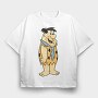 Cartoon Retro the Flintstones 1, Tricou Oversize Barbati (Unisex)