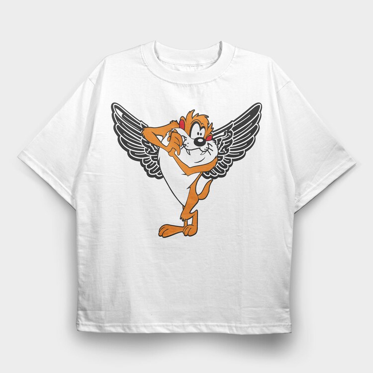 Cartoon Retro Tazmania 2, Tricou Oversize Barbati (Unisex)