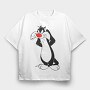 Cartoon Retro Silvestre 6, Tricou Oversize Barbati (Unisex)