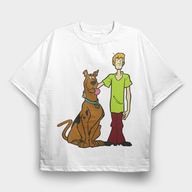 Cartoon Retro Scooby Doo 3, Tricou Oversize Barbati (Unisex)