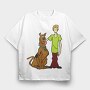 Cartoon Retro Scooby Doo 3, Tricou Oversize Barbati (Unisex)