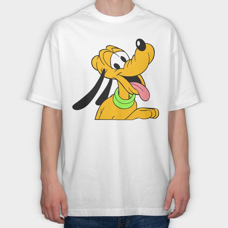 Cartoon Retro Pluto 1, Tricou Oversize Barbati (Unisex)