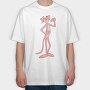 Cartoon Retro Pink Panter 1, Tricou Oversize Barbati (Unisex)