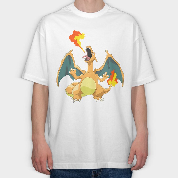 Cartoon Retro Pokemon 6, Tricou Oversize Barbati (Unisex)