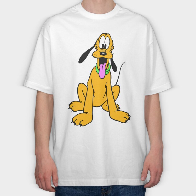 Cartoon Retro Pluto 6, Tricou Oversize Barbati (Unisex)