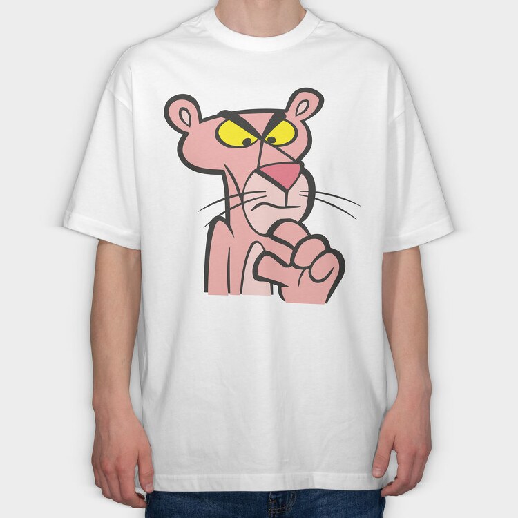 Cartoon Retro Pink Panter 6, Tricou Oversize Barbati (Unisex)