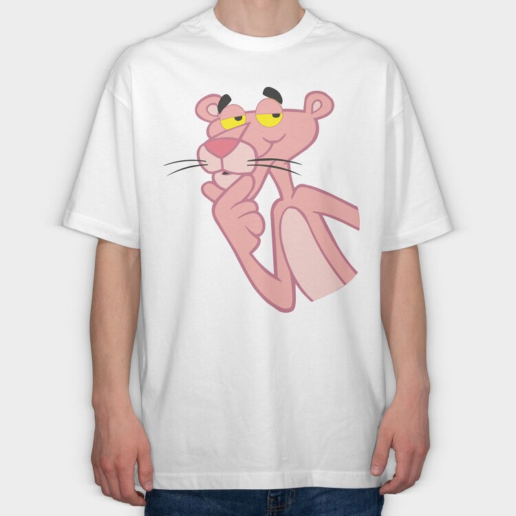 Cartoon Retro Pink Panter 5, Tricou Oversize Barbati (Unisex)