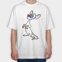Cartoon Retro Pinky and Cerebro 5, Tricou Oversize Barbati (Unisex)