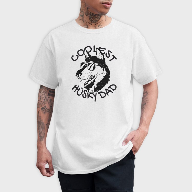 Dog Husky Dad, Tricou Barbati (Unisex)