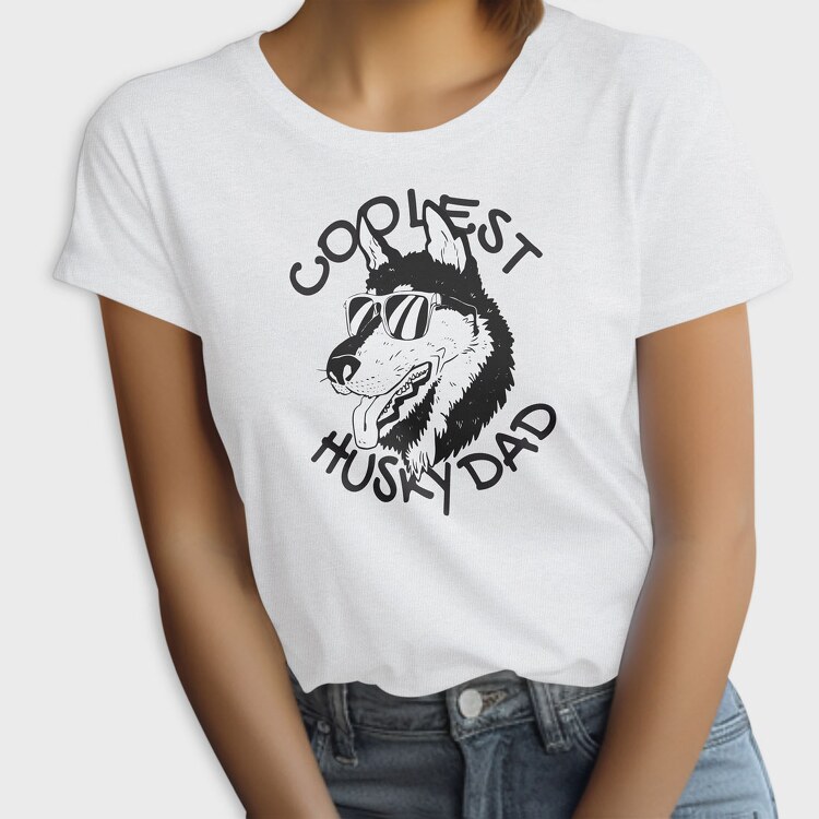 Dog Husky Dad, Tricou Femei
