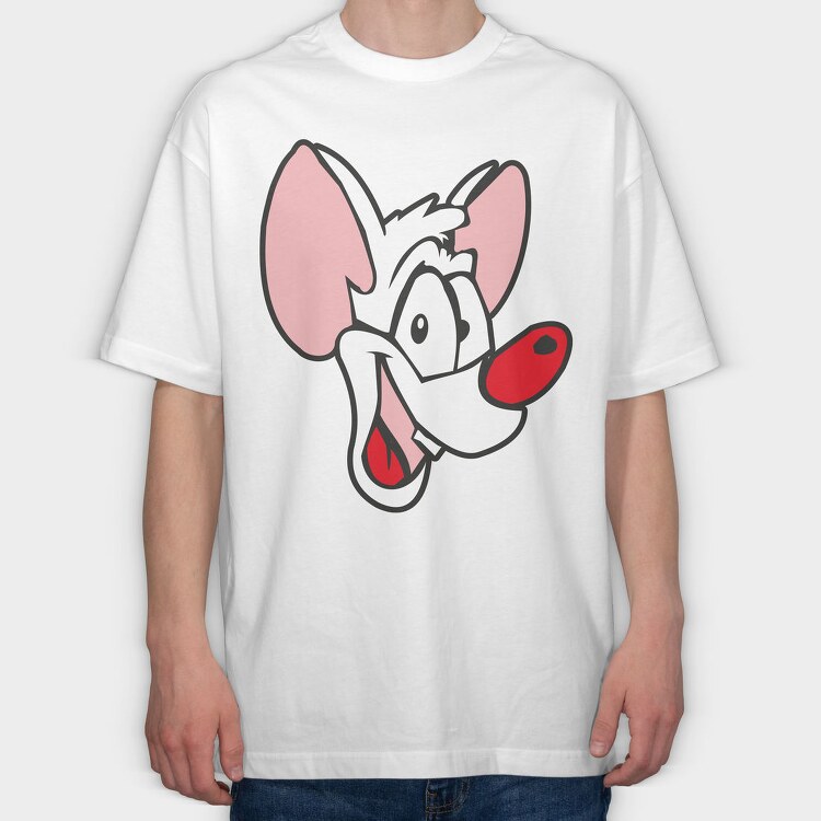 Cartoon Retro Pinky and Cerebro 4, Tricou Oversize Barbati (Unisex)