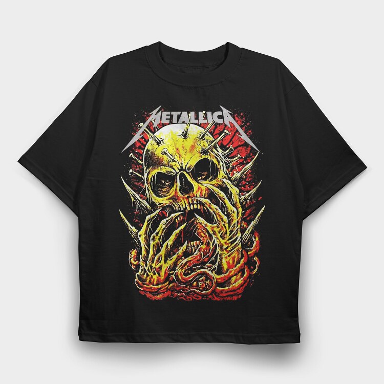 Metallica 2, Tricou Oversize Barbati (Unisex)