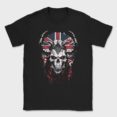 Union Jack Skull, Tricou Barbati (Unisex)