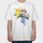 Cartoon Retro Pokemon 2, Tricou Oversize Barbati (Unisex)