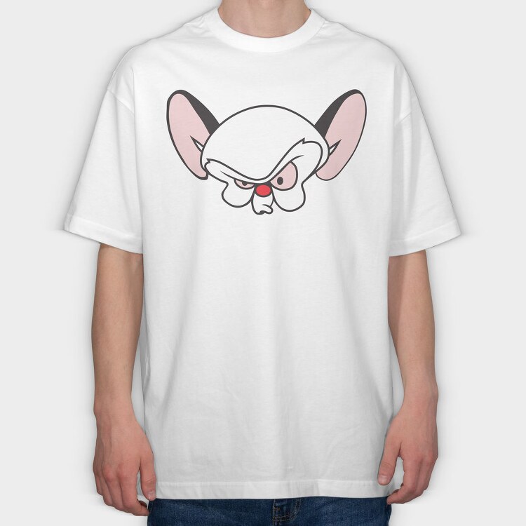 Cartoon Retro Pinky and Cerebro 2, Tricou Oversize Barbati (Unisex)