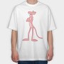 Cartoon Retro Pink Panter 2, Tricou Oversize Barbati (Unisex)