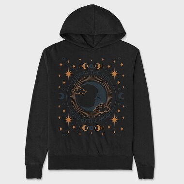 Mystical Moon Love Quote Tote, Hanorac Oversize Barbati (Unisex)