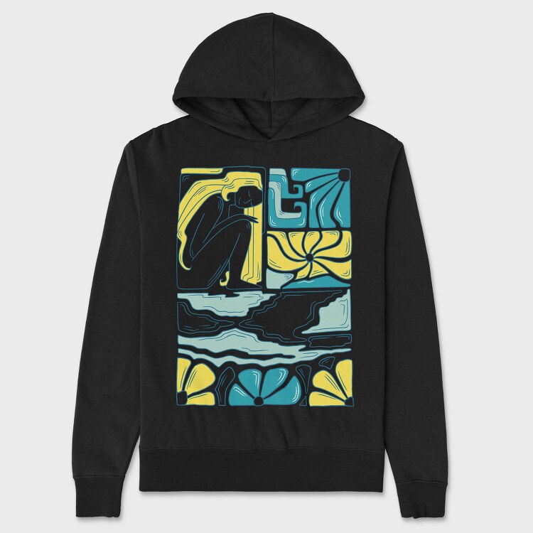 Nature Blonde Woman, Hanorac Oversize Barbati (Unisex)