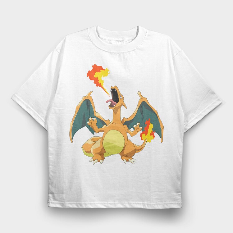 Cartoon Retro Pokemon 6, Tricou Oversize Barbati (Unisex)