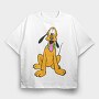 Cartoon Retro Pluto 6, Tricou Oversize Barbati (Unisex)