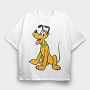 Cartoon Retro Pluto 5, Tricou Oversize Barbati (Unisex)